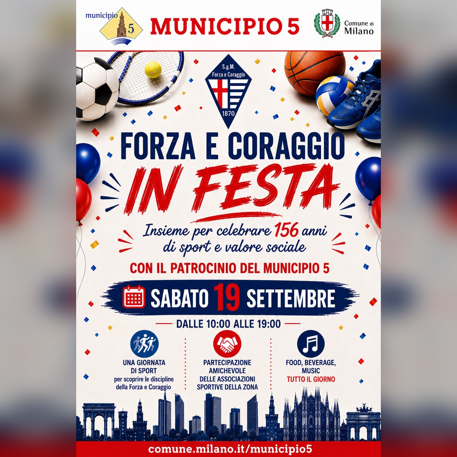 forza e coraggio in festa: un Open Day per festeggiare 156 anni di sport